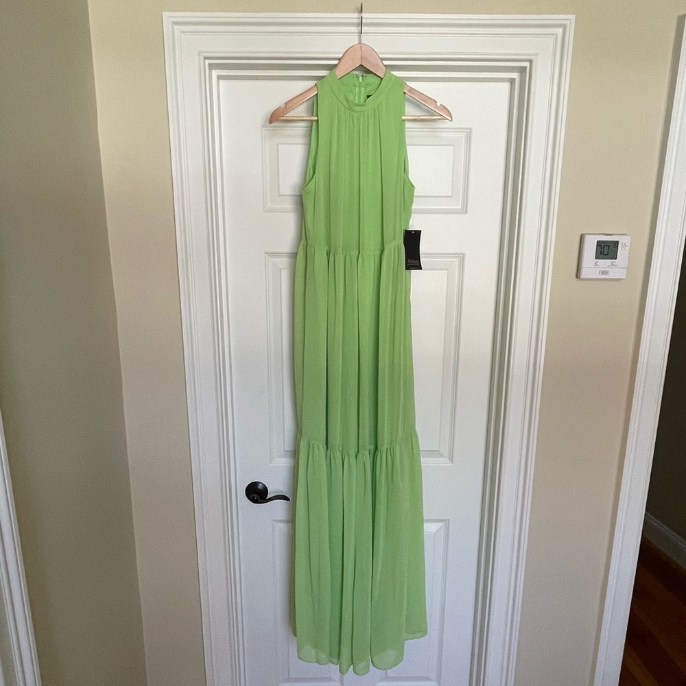 Aidan mattox lime green dress